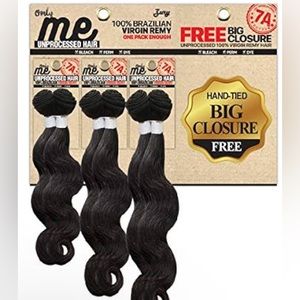 3 Bundles+ 1 Closure Remy Brazilian